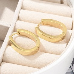 304 Stainless Steel Oval Hoop Earrings for Women&nbsp;EJEW-C096-66G