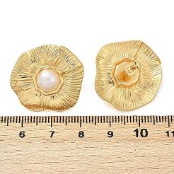304 Stainless Steel ABS Plastic Pearl Stud Earrings&nbsp;LS-STAS-D368-01C-G