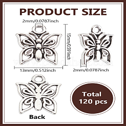 120Pcs Alloy Pendants&nbsp;FIND-LP0002-54
