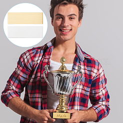 40Pcs 2 Colors Self-adhesion 201 Stainless Steel Type Business Cards&nbsp;AJEW-UN0002-67