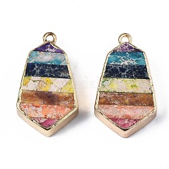 Rainbow Color Natural Imperial Jasper Pendants&nbsp;G-S359-328
