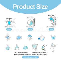 30Pcs Alloy Rhinestone & Enamel Pendants&nbsp;PALLOY-TA0002-54