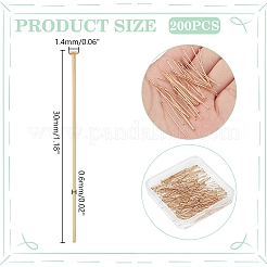 200Pcs 304 Stainless Steel Flat Head Pins&nbsp;STAS-UN0058-92C-G
