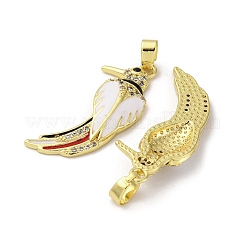 Brass Micro Pave Cubic Zirconia Pendants&nbsp;KK-F903-02G