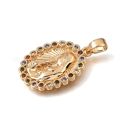 Brass Micro Pave Colorful Cubic Zirconia Pendants&nbsp;CU-K001-18G