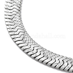Non-Tarnish 304 Stainless Steel Herringbone Chain Necklaces&nbsp;NJEW-P282-03P