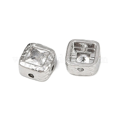 Brass Clear Cubic Zirconia Beads&nbsp;KK-D375-36P