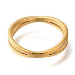 Ion Plating(IP) 304 Stainless Steel Micro Pave Clear Cubic Zirconia Finger Rings&nbsp;RJEW-B066-08G