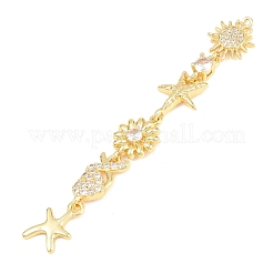 Brass Micro Pave Cubic Zirconia Big Pendants&nbsp;KK-A297-04D-G