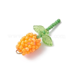 Glass Seed Beaded Rose Pendants&nbsp;PALLOY-MZ00959