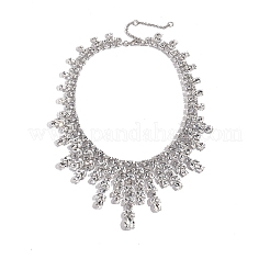 Alloy Full Crystal Rhinestone Geometric Bib Necklaces for Women&nbsp;FS-WG56FB9-02
