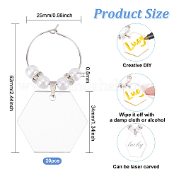Acrylic Wine Glass Charms&nbsp;AJEW-BC0003-80