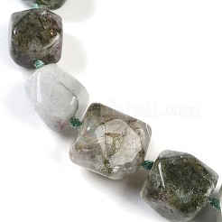 Dyed Natural White Jade Imitation Tourmaline Nuggets Beaded Necklaces for Women Men&nbsp;NJEW-K388-01K