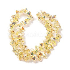 Half Rainbow Plated Electroplate Beads Strands&nbsp;EGLA-H104-07A-HR02
