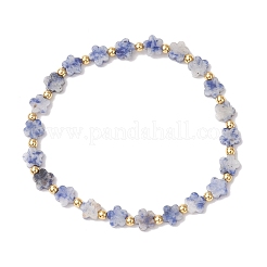 Natural Blue Spot Jasper Beads Stretch Bracelets for Women&nbsp;BJEW-JB11768-04