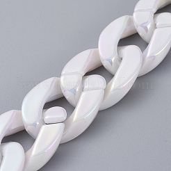 Handmade Acrylic Imitation Pearl Curb Chains&nbsp;AJEW-JB00520