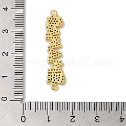 Rack Plating Brass Micro Pave Colorful Cubic Zirconia Connector Charms&nbsp;KK-K377-82G