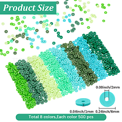 4000Pcs 8 Colors Handmade Polymer Clay Beads&nbsp;CLAY-PA0001-16