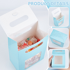Paper Gift Storage Boxes with Visible Window&nbsp;CON-WH0110-003B-01