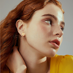 10Pcs Stainless Steel Spiral Pad Cuff Earrings&nbsp;EJEW-HS0001-03G