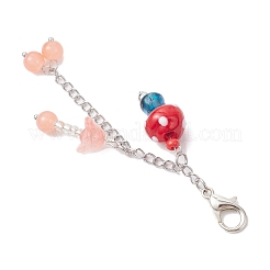 Mushroom Handmade Lampwork & Glass Pendant Decoration&nbsp;HJEW-JM03810