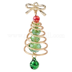 3Pcs Glass & Alloy Pendants&nbsp;PALLOY-JF02990