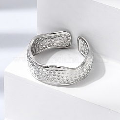 304 Stainless Steel Cuff Open Rings&nbsp;RJEW-P188-02B-P