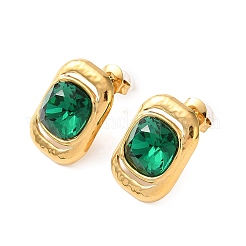 304 Stainless Steel with Glass Stud Earrings for Women&nbsp;SA-CBA8C9C-03G
