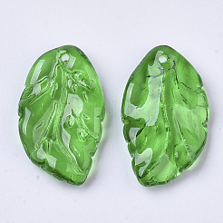 Transparent Spray Painted Glass Pendants&nbsp;GLAA-T013-02-C05