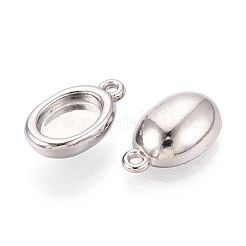 304 Stainless Steel Pendant Cabochon Settings&nbsp;STAS-N114-47P
