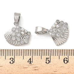 Brass Micro Pave Cubic Zirconia Pendants&nbsp;KK-D502-21P