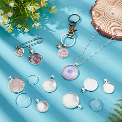 42Pcs 3 Styles Alloy Pendant Cabochon Settings&nbsp;FIND-WR0012-16