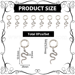 Tibetan Style Alloy Snake Pendants&nbsp;HJEW-AB00225