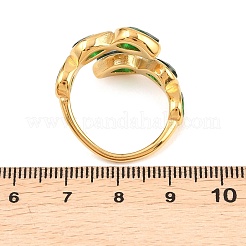 304 Stainless Steel Cubic Zirconia Cuff Open Rings&nbsp;RJEW-F203-01G-02