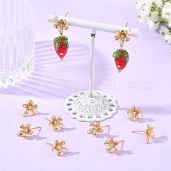 SHEGRACE Brass Micro Pave Cubic Zirconia Earring Stud Earring Findings&nbsp;XGRQ6M743-909G