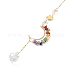 Teardrop & Moon & Sun Glass Hanging Suncatchers&nbsp;LS-HJEW-I011-05G