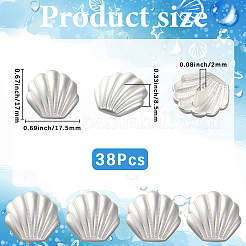 38Pcs 1-Hole Alloy Buttons&nbsp;BUTT-CY0001-20MS