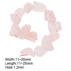 Rough Raw Natural Rose Quartz Beads Strands&nbsp;G-OC0003-74