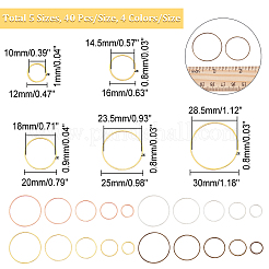 200Pcs 20 Style Brass Linking Rings&nbsp;KK-CA0003-54