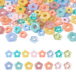 120Pcs 15 Style Transparent & Opaque Acrylic Bead Frames&nbsp;OACR-BT0001-03