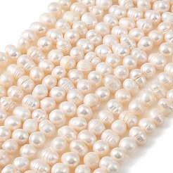 Natural Cultured Freshwater Pearl Beads Strands&nbsp;PEAR-L034-16A