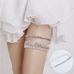 Lace Elastic Bridal Garters&nbsp;AJEW-WH0258-224
