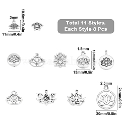 Tibetan Style Alloy Pendants & Links Connectors & Beads&nbsp;TIBEP-SC0001-53AS