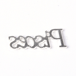 Twelve Constellations Word Zinc Alloy Cabochons&nbsp;DIY-WH0224-36D