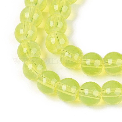 Baking Paint Glass Beads Strands&nbsp;DGLA-Q023-8mm-DB20-1