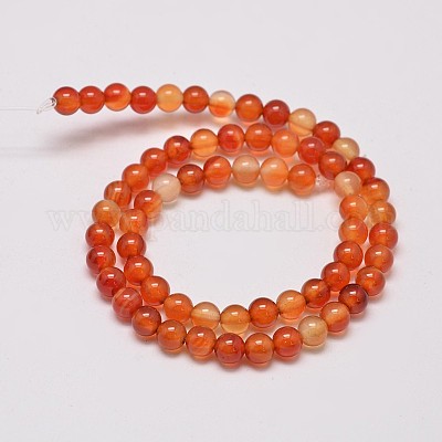 Round Natural Red Agate Bead Strands&nbsp;X-G-M257-6mm-26-1