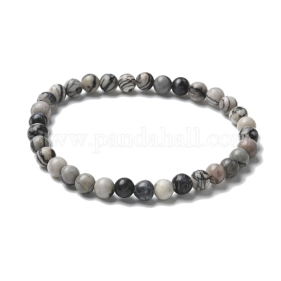Natural Netstone Bead Stretch Bracelets&nbsp;BJEW-K212-A-021-1