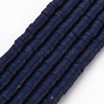 Flat Round Handmade Polymer Clay Bead Spacers&nbsp;CLAY-R067-4.0mm-35-1