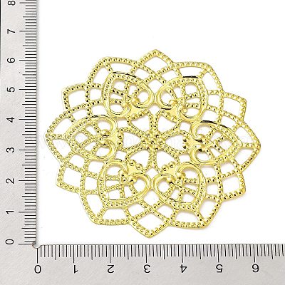 Rack Plating Iron Filigree Cabochons&nbsp;IFIN-Q134-14G-1