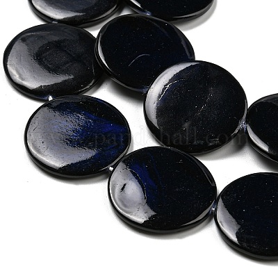 Spray Painted Natural Freshwater Shell Beads Strands&nbsp;BSHE-G034-27-1